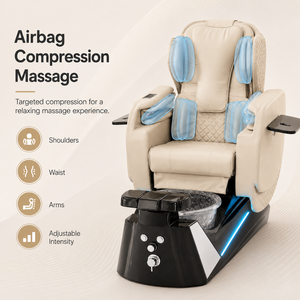 Fauteuil de pédicure professionnel avec spa pour les pieds, fauteuil de massage avec pompe à jets d'hydrothérapie, siège inclinable pour salon de manucure, équipement de spa beauté - Product Image 2