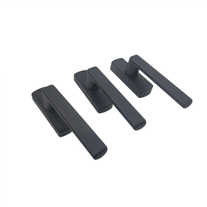 Poignée de fenêtre moderne noire à ouverture extérieure, intégrée au moustiquaire, rotative gauche-droite, pour fenêtre à battant en verre - Product Image 1