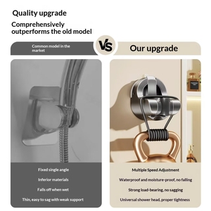 Support mural moderne et minimaliste pour <span class=keywords><strong>douchette</strong></span> de <span class=keywords><strong>bidet</strong></span>, en ABS, avec ventouse et base fixe auto-adhésive puissante, pour douche - Product Image 5