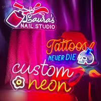 Letrero LED con Impresión UV Personalizable, Logotipo Personalizado, Letrero Publicitario de Neón para Negocios, Sin Pedido Mínimo, Fabricación con Envío Directo, Letrero de Neón Personalizado