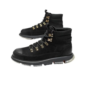 Bottes Martin camouflage pour homme, style western, en coton, à lacets, mi-mollet, imperméables, avec semelle intérieure en caoutchouc pour la chaleur – Collection Automne - Product Image 5