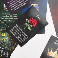 Jeu de cartes d'affirmation personnalisé, cartes de tarot, cartes d'oracle sur l'amour et la romance, 44 cartes d'oracle « Love Me, Love Me Not », cartes guide