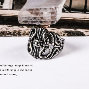 Vintage Men's <b>Titanium</b> Steel Cross <b>Ring</b> Punk Style Gift Jewelry - Product Image 4