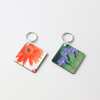 Porte-clés carré à sublimation personnalisé Porte-clés en MDF de haute qualité