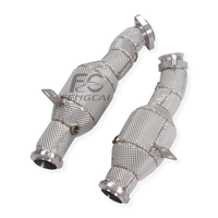 Collecteur d'échappement haute performance pour Mercedes Benz W205 W213 C43 E43 GLC43 E400 3.0T en acier inoxydable 304 avec isolation