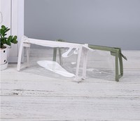 Estuche Transparente para Lápices BonVada, Ecológico, de PVC Suave, Color Blanco, con Espacio para Guardar Bolígrafos, para Uso Escolar y de Oficina, para Niños