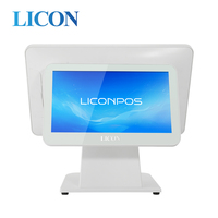 Terminal de point de vente à double écran LICON 15,6 pouces Intel I5 Wi-Fi 6 Bluetooth 5.2 Système de caisse pour restauration rapide et salons de beauté 1 an
