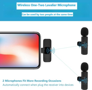 Micrófono Lavalier inalámbrico dual K9, reducción de ruido inteligente para transmisión en vivo, Radio al aire libre, micrófono, Android, iPhone C - Product Image 2