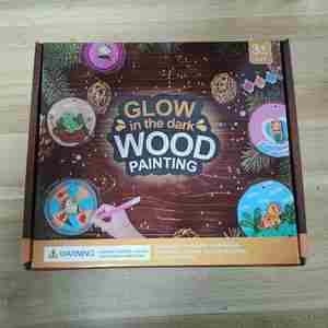 Set de manualidades de madera DIY para pintar a mano, estilo graffiti, que brilla en la oscuridad, para niños de 4 a 6 años, ideal para vacaciones, disponible para envío transfronterizo. - Product Image 6