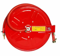 Enrouleur de tuyau d'incendie en aluminium de 30 m avec accessoires de 19/25 mm, boîte de lance d'incendie, lance flexible, accessoires de lutte contre l'incendie