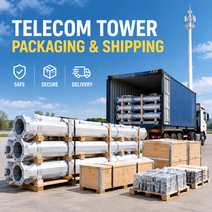 <span class=keywords><strong>Torre</strong></span> de Comunicación de Acero Galvanizado en Caliente de Fácil Instalación, Monopolo de un Solo Poste para Sitios Celulares 5G 4G, 30m 50m OEM - Product Image 6