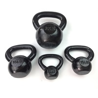 Inicio Gimnasio Ejercicios de entrenamiento de fuerza Pintura negra sólida Hierro fundido Kettlebell