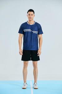Jersey Tenis Bulu Tangkis Biru Dongker yang Dapat Disesuaikan untuk Pria Wanita Anak-anak, Kaos Latihan Tim dengan Cetak Sublimasi, Pakaian Jersey Olahraga - Product Image 4