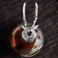 Bec verseur de vin à tête de cerf personnalisé populaire outil de barre de verseur de vin rouge en alliage de Zinc pour bouteille de vin de whisky