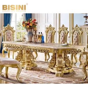 Tavolino da Caffè in Rovere Massiccio Intagliato a Mano con Decorazioni Neoclassiche Europee e Accenti in <span class=keywords><strong>Foglia</strong></span> d'<span class=keywords><strong>Oro</strong></span>, Mobile TV per Villa - Product Image 5