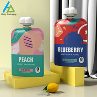 Minfly support de boisson en plastique réutilisable personnalisé impression numérique liquide Doypack sac de poche à bec pour jus de fruits chewing-gum lait