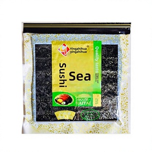 Alga <span class=keywords><strong>Nori</strong></span> Verde Oscura de Calidad para <span class=keywords><strong>Sushi</strong></span>, Venta al por Mayor, Suministro Estable; 50 Hojas Secas, No se Desmenuzan, Sin Olor a Pescado; Vida Útil de 365 Días - Product Image 1