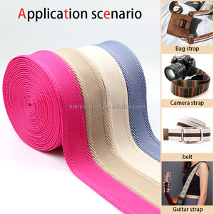 Mới 1.5 inch rắn màu Jacquard Dây đeo đàn guitar chất lượng cao 100% Polyester Vải vật liệu bền vững - Product Image 4