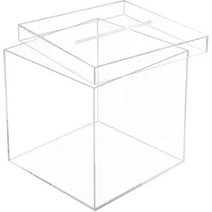 Роскошная акриловая прозрачная коробка для карт, Подарочная коробка для конфетти, акриловая прозрачная Свадебная коробка для хранения конфетти