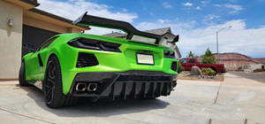 New 2019- for C8 Carbon Fiber Spoiler Wing with Self-adhesive Upgraded Z06 Style Replacement - Product Image 3