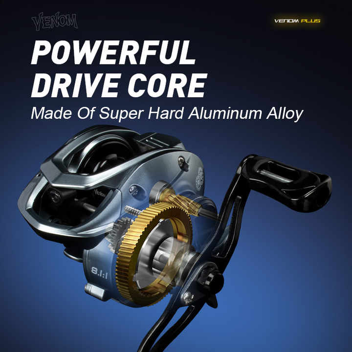 VENOM PLUS 8.1:1高速ベイトキャスティングリール超軽量111ボール  