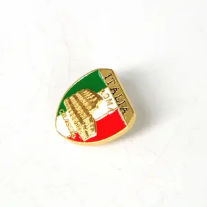 Logo personalizzato moda 2024 made Italia souvenir in metallo smalto insetto spilla spilla