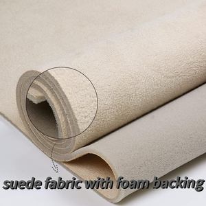 Tela de gamuza de espuma sintética suave de microfibra de poliéster 100% para tapicería de cubierta de asiento de coche Interior de coche forro de techo automotriz - Product Image 4