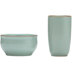 Tianqing Ru Kiln Ceramic Tea <b>Cup</b> <b>Set</b> 2 Piece Crackle Glaze Kung Fu Tea Tasting <b>Cup</b> For Tea Ceremony Training - Product Image 5