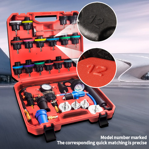 34PCS 12-24V Radiator <strong>Pressure</strong> Leakage Tester Tool Kit Automotive Cooling System Water Tank <strong>Leak</strong> <strong>Test</strong> Detector Set - Product Image 2