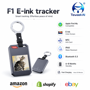 Localizzatore GPS F1 Smart Tag all'ingrosso, Prezzo di Fabbrica, Compatibile con Apple Find My, <span class=keywords><strong>Schermo</strong></span> E-Ink, Logo Personalizzabile, Localizzatore per Animali Domestici, Novità - Product Image 1