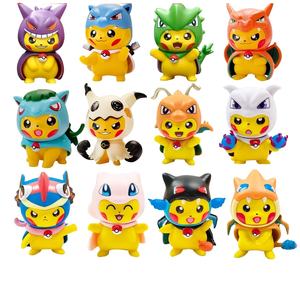 6 pièces Pokemoned Pikachu figurine ensemble Kawaii Anime Cosplay déguisement PVC modèle poupées jouets à collectionner cadeau pour les enfants Fans - Product Image 2