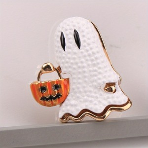1 broche de fantasma de Halloween con <span class=keywords><strong>calabaza</strong></span> flotante, accesorio de ropa para mujer, regalo - Product Image 4