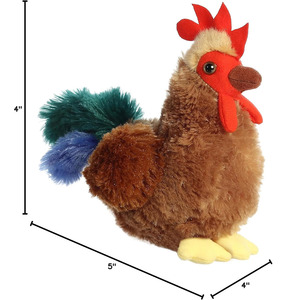 Peluche de Gallo Marrón, Juguete de Peluche, <span class=keywords><strong>Mini</strong></span>, para Niños, Niños Pequeños, Adultos, Familias, Venta al por Mayor, Personalizado, Estándar CPC CE, Animal de 9 Pulgadas - Product Image 2