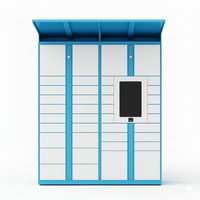 Casier de livraison de colis intelligent en acier assemblé avec serrure électronique pour un retrait sécurisé en appartements, bureaux et campus