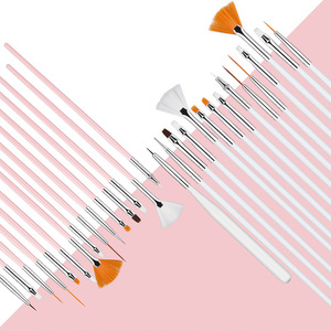 Juego de <span class=keywords><strong>pinceles</strong></span> de nailon <span class=keywords><strong>para</strong></span> manicura francesa, 15 unidades - Product Image 2