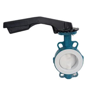 Vanne papillon industrielle manuelle à corps divisé en acier inoxydable SS304/DI avec siège en PTFE 8'' PN16, facile à remplacer <span class=keywords><strong>et</strong></span> à faible coût d'entretien - Product Image 2