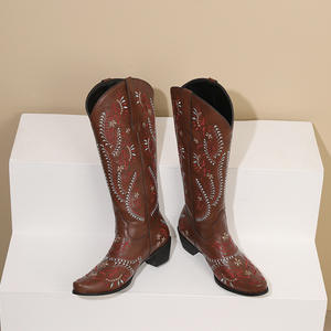 BUSY GIRL XY4822 <span class=keywords><strong>Botas</strong></span> de vaquero para mujer <span class=keywords><strong>Botas</strong></span> Country sapatos femininos Festival de música <span class=keywords><strong>Botas</strong></span> hasta la rodilla <span class=keywords><strong>Botas</strong></span> occidentales - Product Image 2