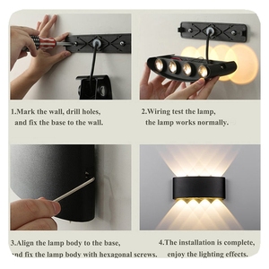 Luminaires décoratifs pour la maison, lampe murale pour <span class=keywords><strong>chambre</strong></span> <span class=keywords><strong>à</strong></span> <span class=keywords><strong>coucher</strong></span>, lampes murales LED, lampes murales intérieures, lampes murales modernes en aluminium - Product Image 6