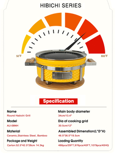 Parrilla <span class=keywords><strong>de</strong></span> Barbacoa Coreana Portátil Auplex Mini, <span class=keywords><strong>de</strong></span> Cerámica Premium, con Carbón, Galvanizada, para Yakitori, para Exteriores/Camping - Product Image 3