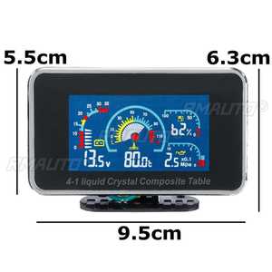 Medidor Digital LCD 4 en 1 para Auto de 12v/24v, Voltímetro, Presión de Aceite, Combustible, Temperatura del Agua, Sensor de Presión de Aceite de 1/8 NPT - Product Image 6