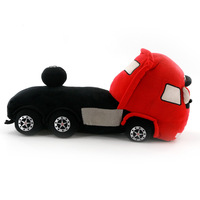 Jouet en peluche camion OEM/ODM personnalisé, en tissu super doux et coton PP, poupée en peluche en forme de camion pour cadeau promotionnel