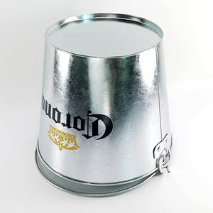Cubo de Hielo Promocional CORONA de Metal Galvanizado con Logotipo Personalizado - Product Image 4
