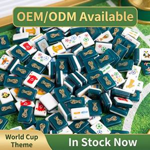 Soccer Cup Design Three Layer Acrylic American Mah Jongg <b>Set</b> Clear English Characters Party Table Game Collection Gift,World - Product Image 5