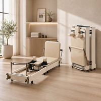 Reformer Pilates pliable reformer de pilates professionnel en bois pour la maison, modèle de type planche, blanc
