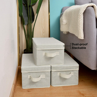 Boîtes de rangement pliables de haute qualité pour articles ménagers, organiseurs, paniers, cubes avec couvercle pour la maison, la chambre, le placard, le bureau