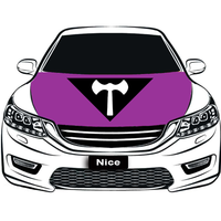 Housse de capot de voiture personnalisée arc-en-ciel pour voitures lesbiennes (alternatives) et gays, accessoire durable en polyester pliable pour exposition automobile en extérieur et protection solaire