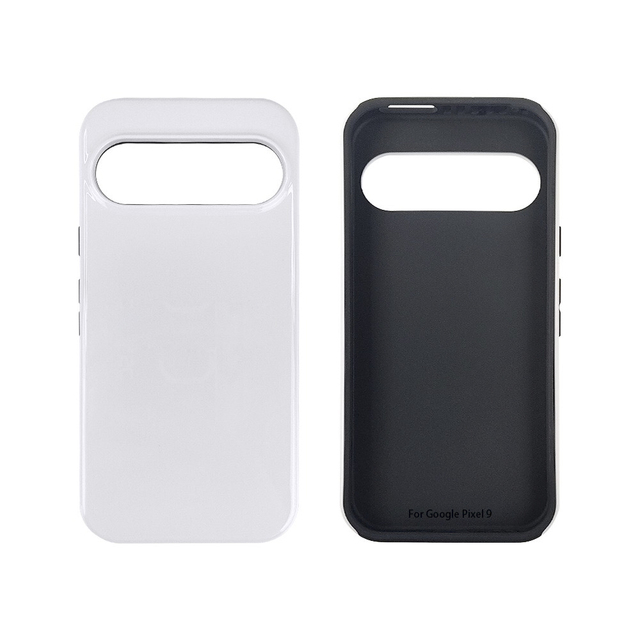 Blank 2 Layer 3D Sublimation 2 in 1 Coated Phone Cover case Glossy or Matte for Pixel 9