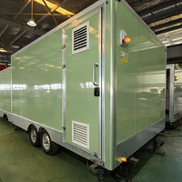 Chariot roulant personnalisé en fibre de verre pour snacks, pizza, glaces, kiosque de restauration rapide, avec chauffage intégré, résistant à la rouille