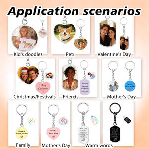 Porte-clés LED personnalisés avec photo de <span class=keywords><strong>dessin</strong></span> enfantin mignon, impression UV HD, cadeaux commémoratifs, porte-clés personnalisés avec <span class=keywords><strong>dessin</strong></span> d'enfant pour filles et garçons - Product Image 6