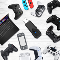 Convertisseur de manette sans fil Adaptateur à 3 modes de connexion Compatible avec les manettes de jeu USB-C pour les accessoires de jeu universels